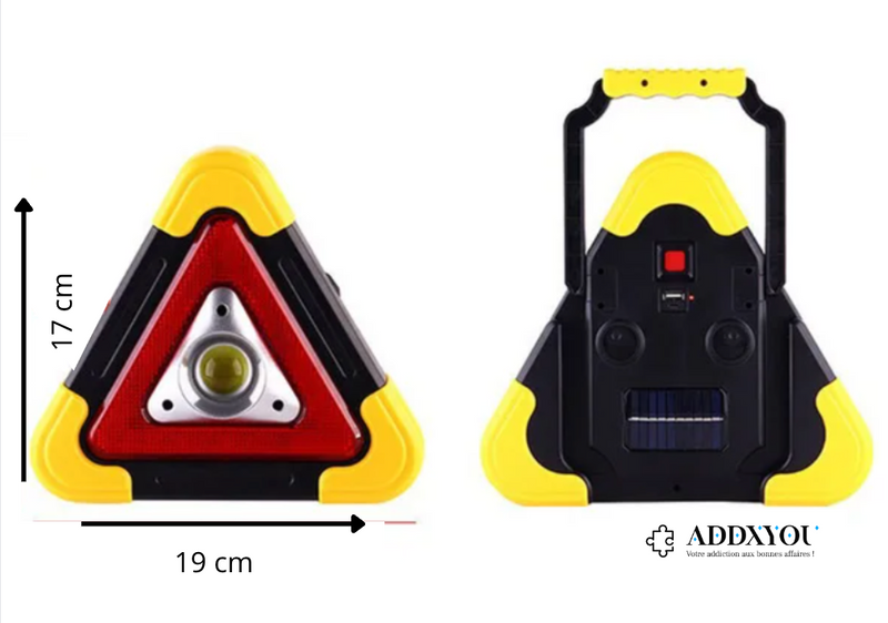 Triangle de Sécurité Routière Rechargeable